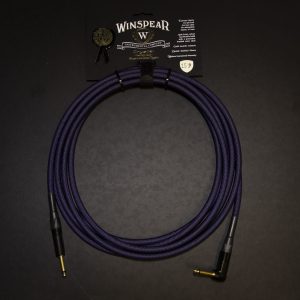 Winspear Instrumental Co Crystal Premium Guitar Cable 15’ Purple RA - ST